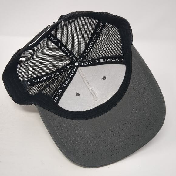 Vortex Snapback Trucker Hat Gray One Size Adjustable Mesh Back Embroidered - Picture 7 of 9